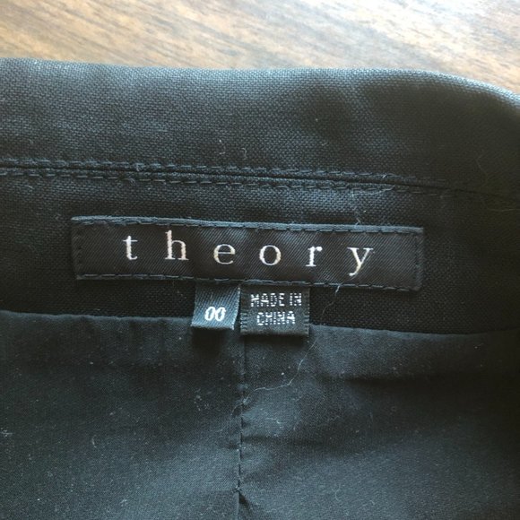 Theory Gabe Stretch Wool Black Blazer - Picture 5 of 7